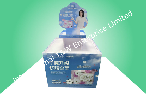 kaufen Alle runde Show-Papppaletten-Anzeige recyclebar für die Förderung der gesundheitlichen Auflage online manufacture