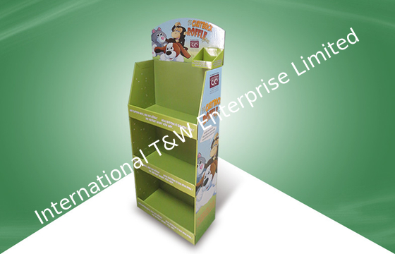 kaufen Supermarkt-Produkt-Pappfreie stehende Display-Units mit Regal drei online manufacture