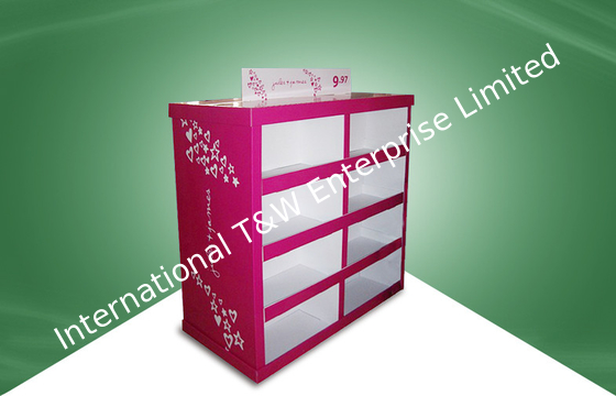 kaufen Rosen-rote starke Papierpapppaletten-Anzeige in den Speichern 80X60X130CM online manufacture