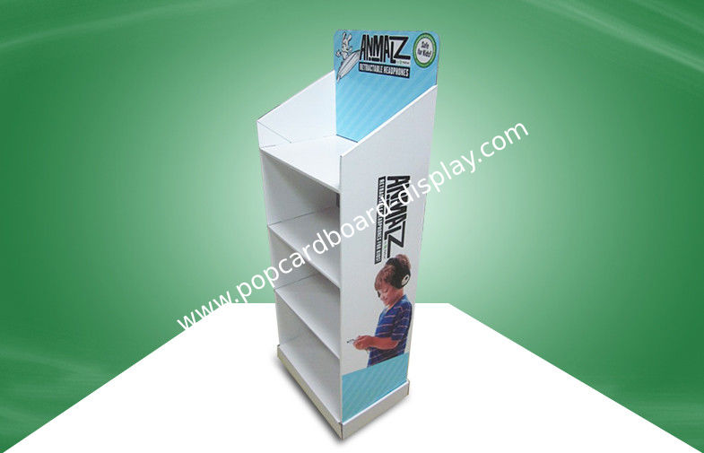 Vier-Regal POP-Pappanzeige umweltfreundlich mit verschiedenen Vorlaufkarten für den Verkauf von Earbuz-Einzelteilen zum Wal-Handelszentrum