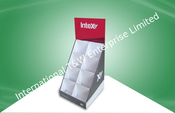 Ein guter Preis. Kundenspezifische Zähler-Ausstellungsstände des Fliegers A4 Papp, 8 Zellen verkaufen Countertopanzeigen SGS im Einzelhandel Online