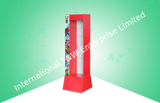 Ein guter Preis. Rote Positions-Pappanzeigen, freie stehende Papphaken-Anzeige langlebig Online