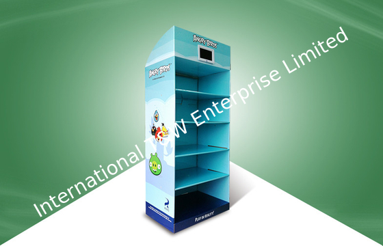 Ein guter Preis. Fünf Regal POP-Pappausstellungsstand-verärgerte Vogel-Spielwaren geregelt mit Fernsehspieler Online