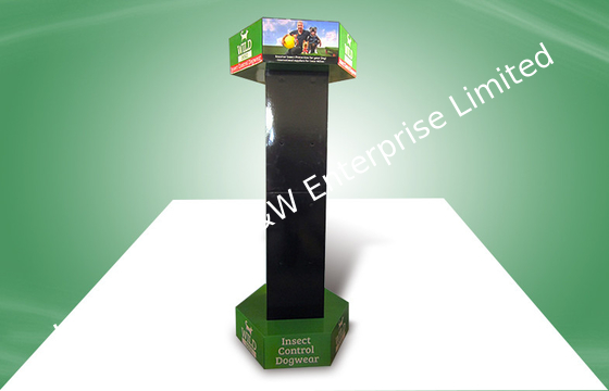 Ein guter Preis. Nebenvorstellungs-Pappboden-Ausstellungsstände Eco freundliche sechs für Haustier-Abnutzungs-Produkte Online