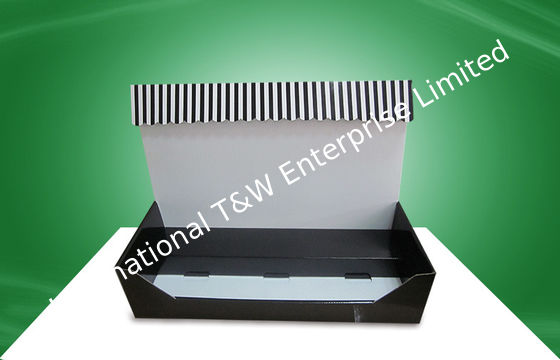 Ein guter Preis. Kundenspezifischer schwarzer Pappecountertop-Schaukarton-Supermarktgebrauch Online