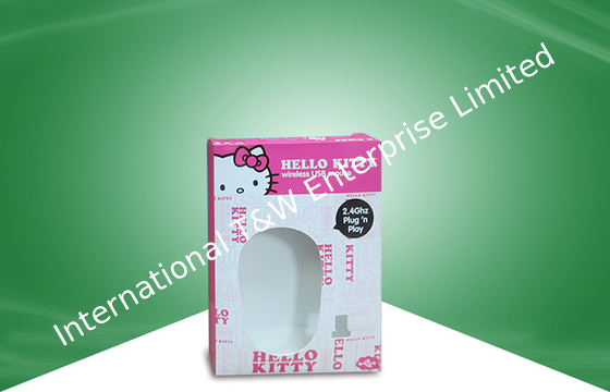 Vollfarbige Papierverpackungskisten Kartonkasten mit Fenster für Hello Kitty Maus