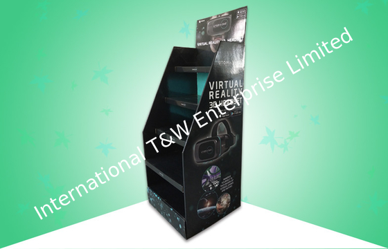 Ein guter Preis. Wasser- Fall-Form Positions-Pappe zeigt Augen-anziehenden Entwurf für den Verkauf von VR-Kopfhörer an Online