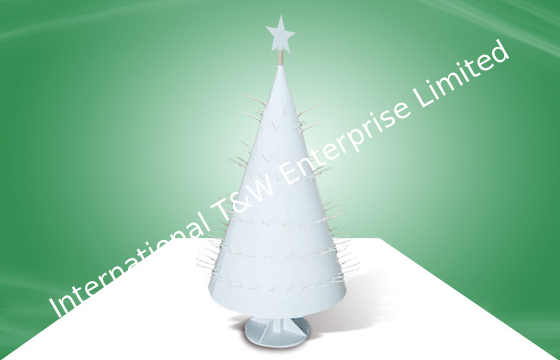 Ein guter Preis. Weißer einzigartiger Entwurfs-Papphaken-Ausstellungsstand für Weihnachtsgeschenke Online