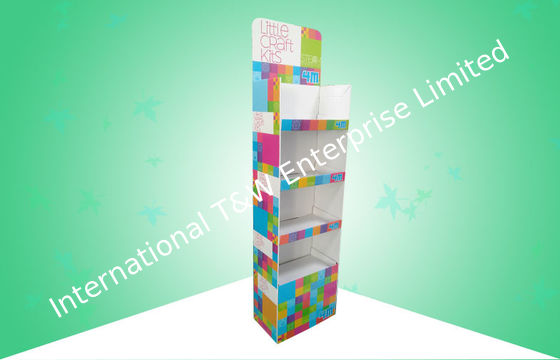 Ein guter Preis. Kundengebundener großer Raum mit 4 Regal-Pappausstellungsständen für den Verkauf weniger Handwerks-Ausrüstungen Online