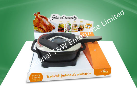 Ein guter Preis. Förderungs-ins Auge fallende Pappecountertop-Anzeige in den Kochgeschirr-Produkten Online