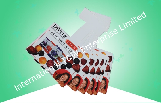 Ein guter Preis. kundenspezifischer Verpackenpapierkarten-Imbiss Wobbler kästen 350GSM Artpaper mit glattem Ende Online