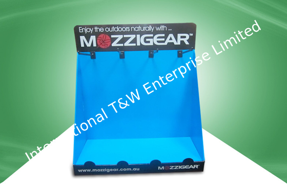 Ein guter Preis. Blaue Klimapappecountertop-Anzeige mit schwarzen Haken Online