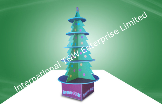 Ein guter Preis. Aufbereiteter Positions-Pappanzeigen-Weihnachtsbaum-Entwurfs-Ausstellungsstand für Kindereinzelteile Online