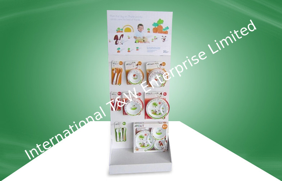 Ein guter Preis. Essgeschirr-Pappausstellungsstände mit Haken, kundenspezifische Pappbodenanzeigen  Online