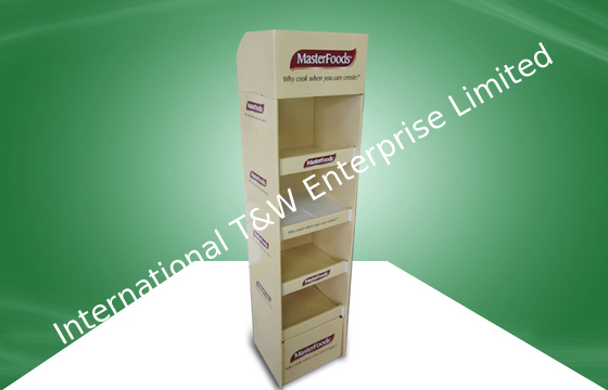 Ein guter Preis. Vier legen den Nahrung-POP-Pappanzeigen-Pappboden beiseite, der umweltfreundlich steht Online